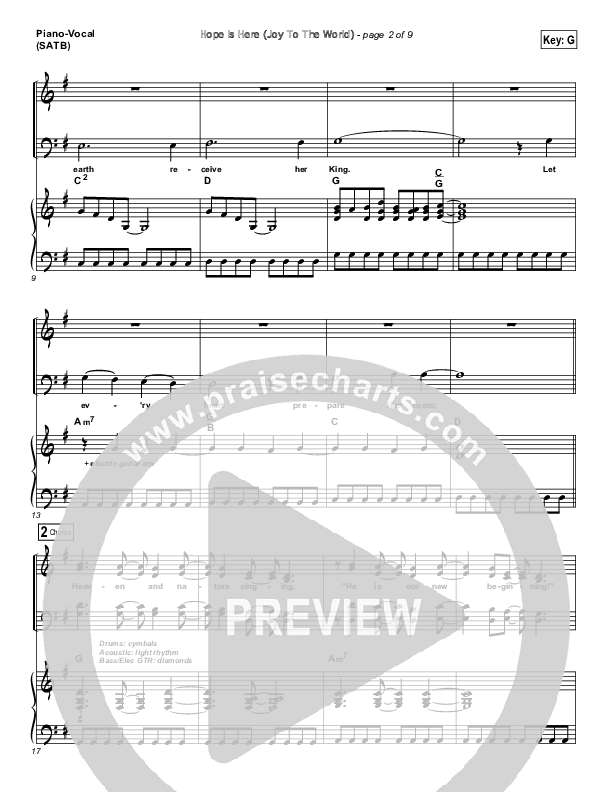 Hope Is Here (Joy To The World) Piano/Vocal Pack (Dan Macaulay)