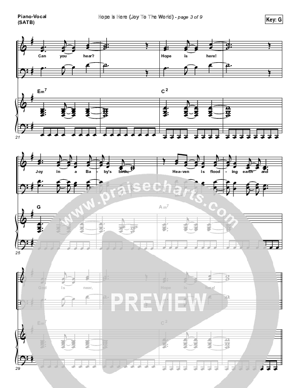 Hope Is Here (Joy To The World) Piano/Vocal Pack (Dan Macaulay)