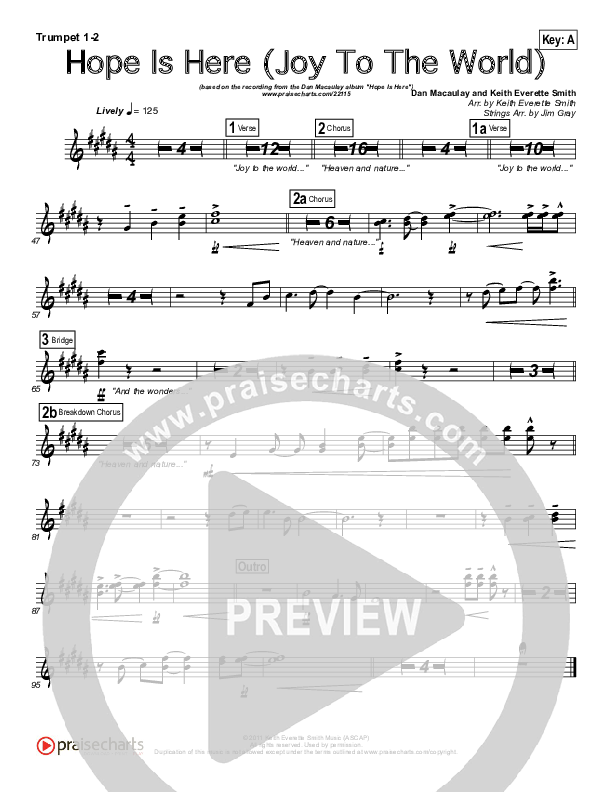 Hope Is Here (Joy To The World) Brass Pack (Dan Macaulay)