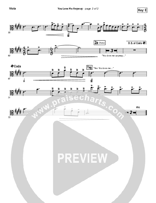 You Love Me Anyway Viola (Sidewalk Prophets)