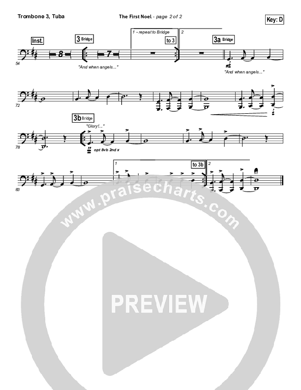 The First Noel Trombone 3/Tuba (David Crowder)