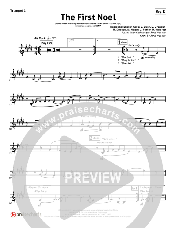 The First Noel Trumpet 3 (David Crowder)