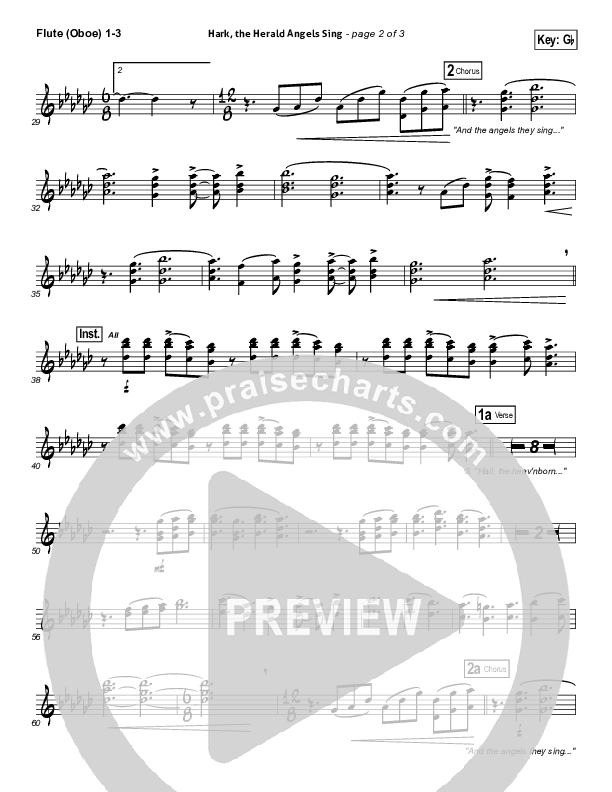 Hark The Herald Angels Sing Flute/Oboe 1/2/3 (Matt Maher)