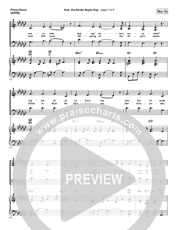 Hark The Herald Angels Sing Piano/Vocal (SATB) (Matt Maher)