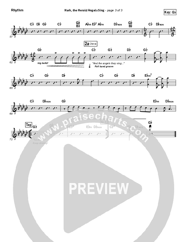 Hark The Herald Angels Sing Rhythm Chart (Matt Maher)