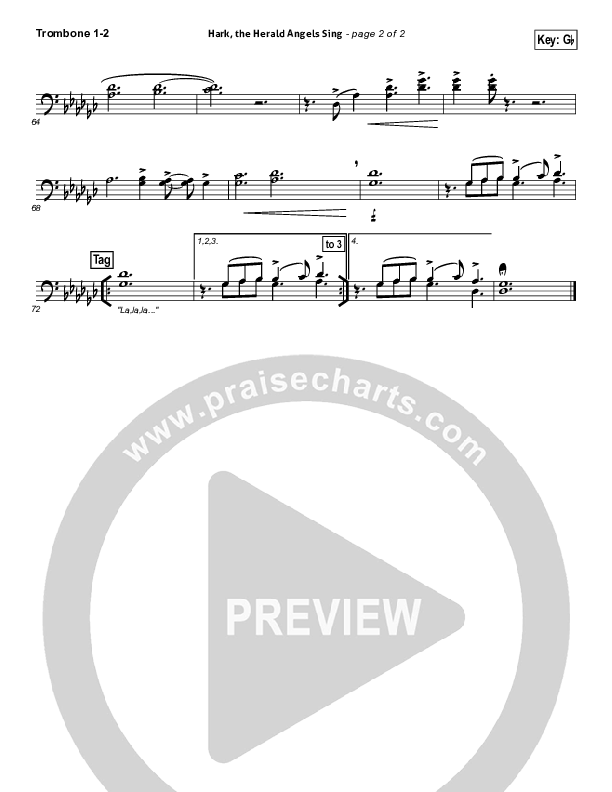 Hark The Herald Angels Sing Trombone 1/2 (Matt Maher)