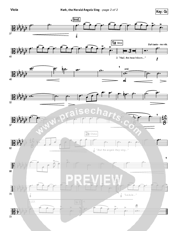 Hark The Herald Angels Sing Viola (Matt Maher)