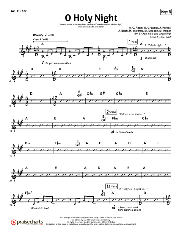 O Holy Night Acoustic Guitar (David Crowder)