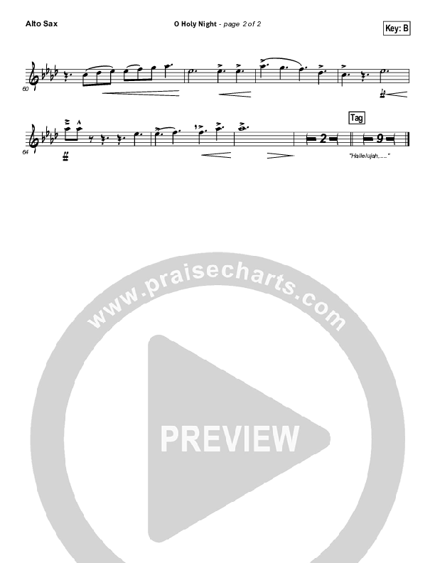 O Holy Night Alto Sax (David Crowder)