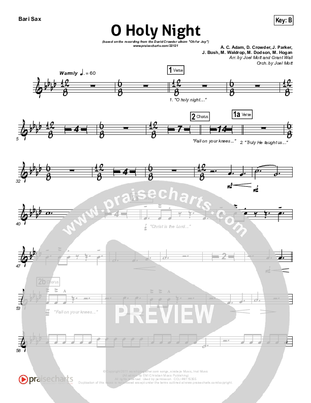 O Holy Night Bari Sax (David Crowder)