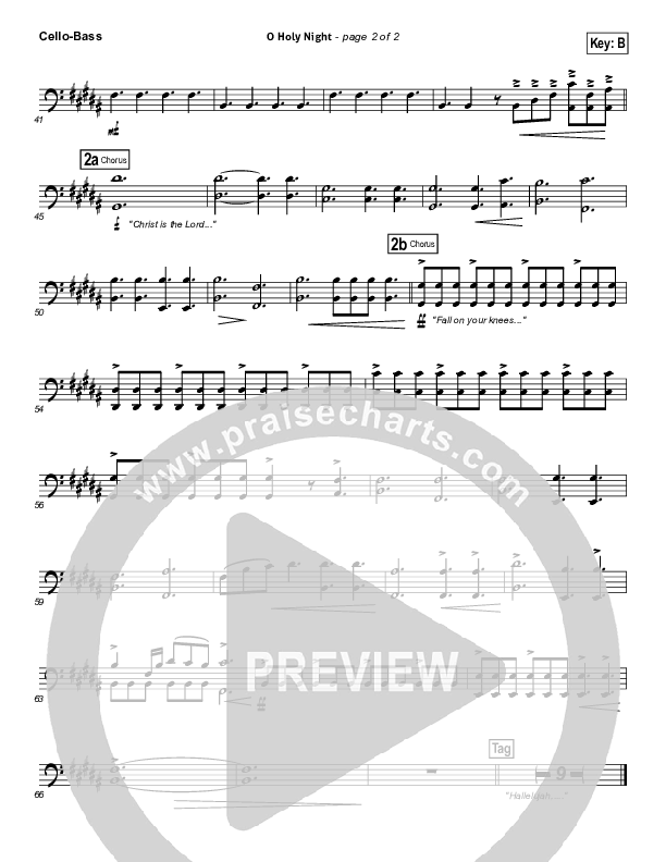 O Holy Night Cello/Bass (David Crowder)