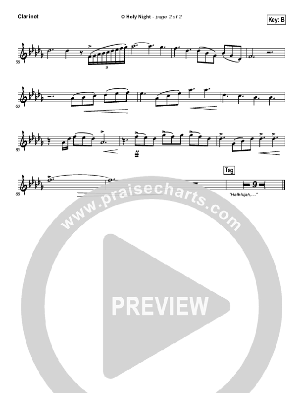 O Holy Night Clarinet (David Crowder)