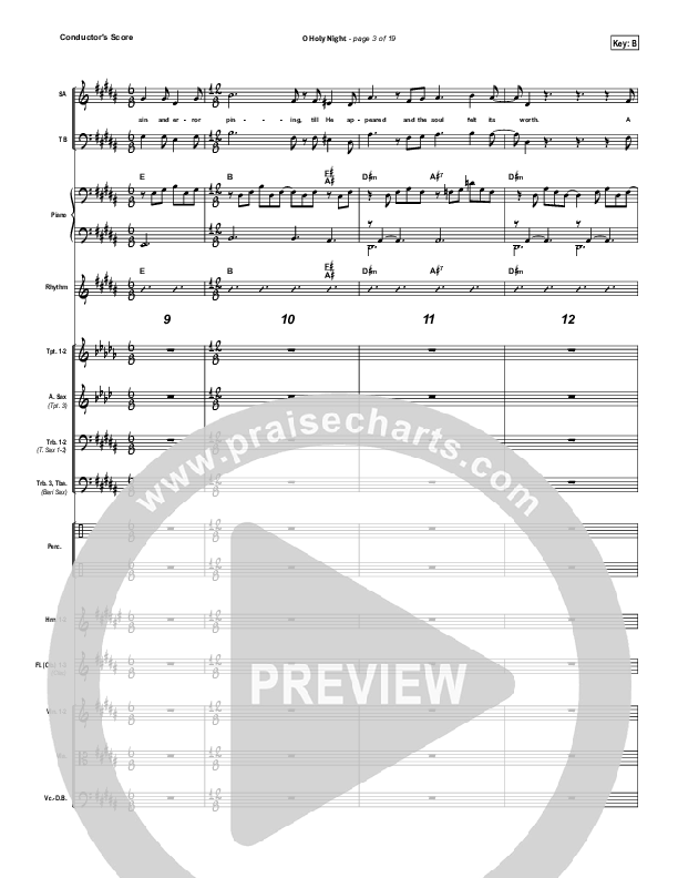 O Holy Night Conductor's Score (David Crowder)