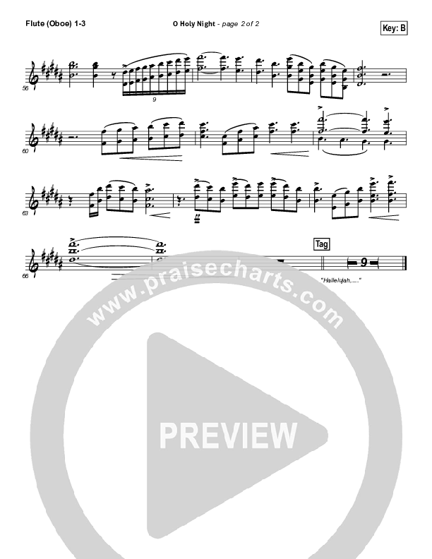 O Holy Night Flute/Oboe 1/2/3 (David Crowder)
