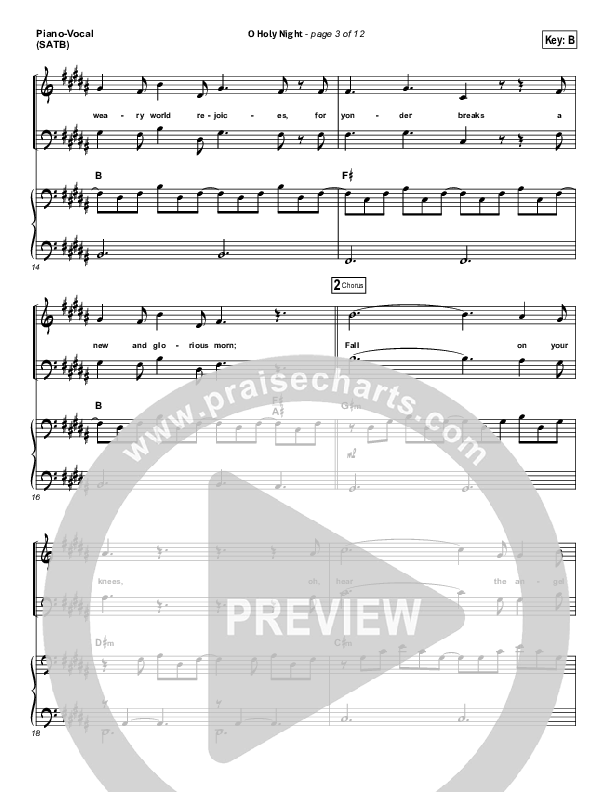 O Holy Night Piano/Vocal Pack (David Crowder)