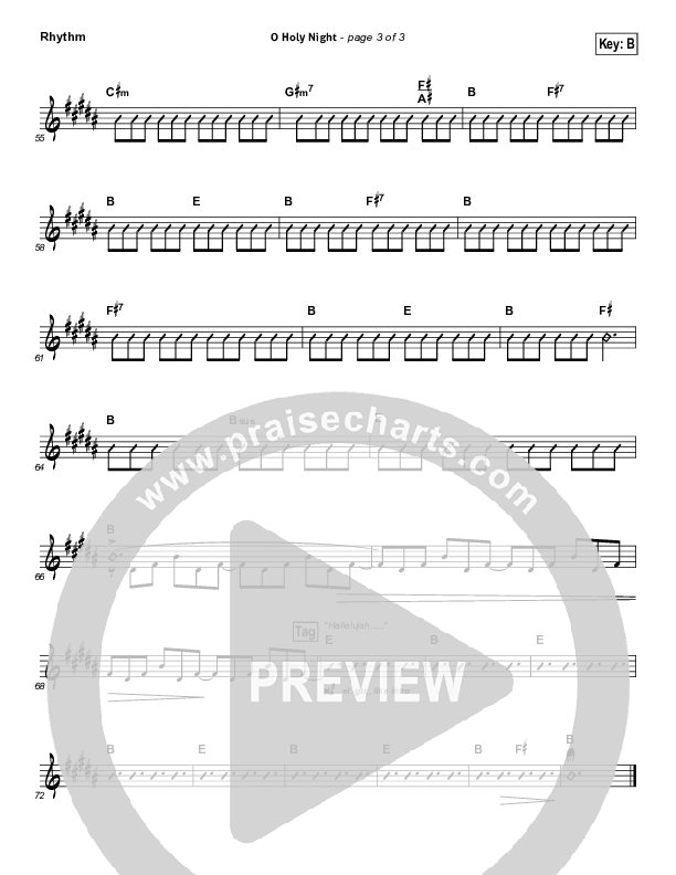 O Holy Night Rhythm Chart (David Crowder)