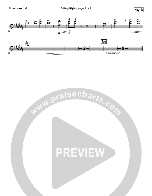 O Holy Night Trombone 1/2 (David Crowder)