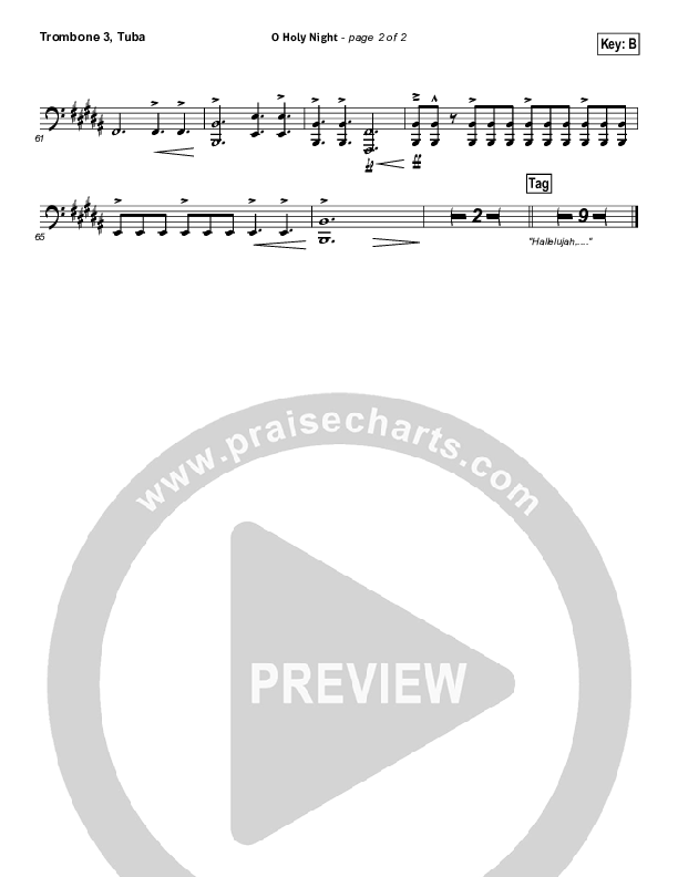 O Holy Night Trombone 3/Tuba (David Crowder)