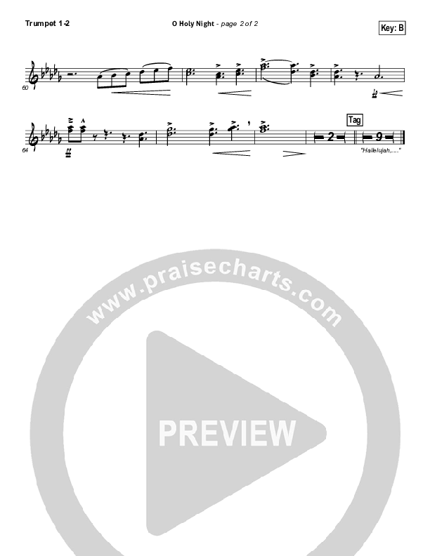 O Holy Night Trumpet 1,2 (David Crowder)