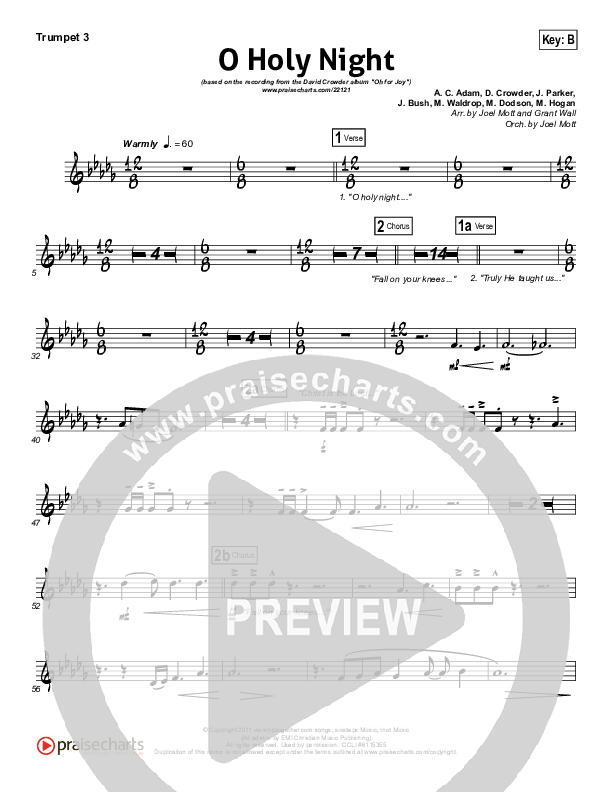 O Holy Night Trumpet 3 (David Crowder)