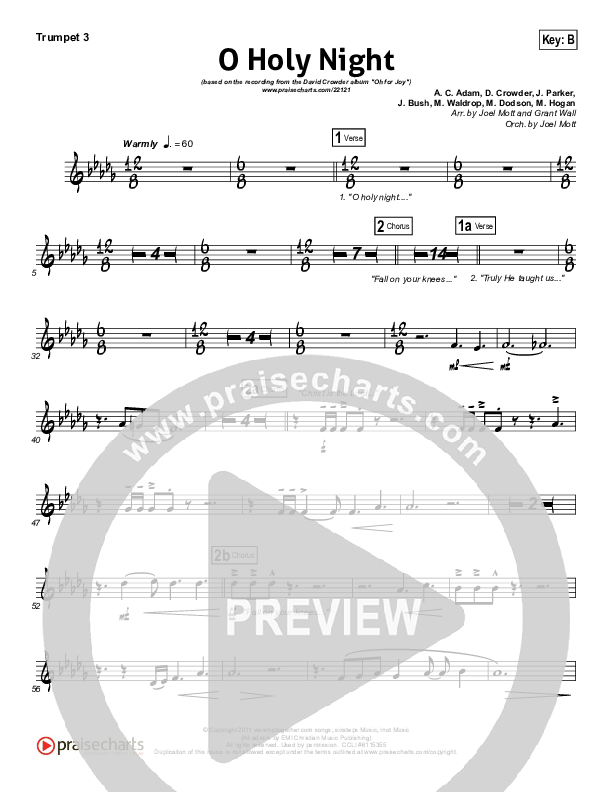 O Holy Night Trumpet 3 (David Crowder)