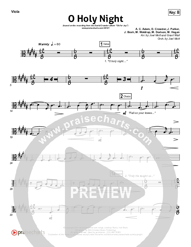 O Holy Night Viola (David Crowder)