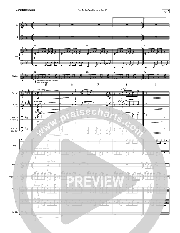 Joy To The World Conductor's Score (David Crowder)