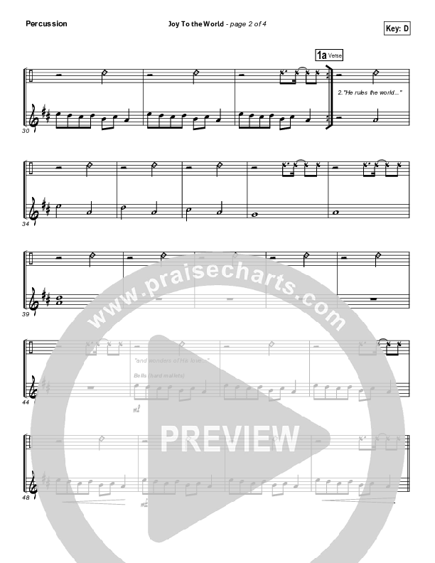 Joy To The World Percussion (David Crowder)