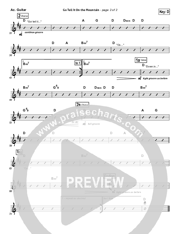 Go Tell It On The Mountain Acoustic Guitar (David Crowder)