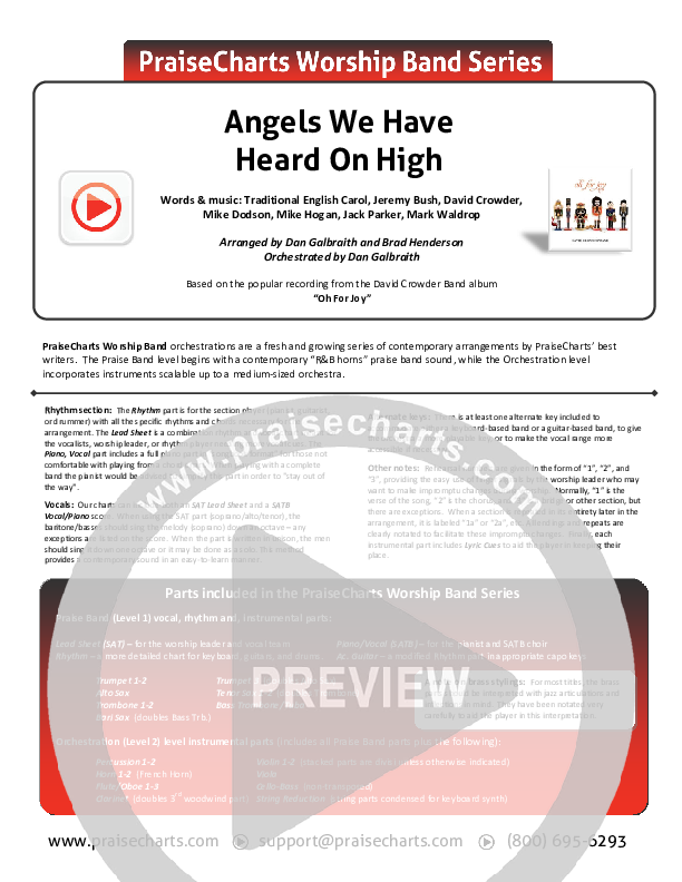 Angels We Have Heard On High Orchestration (David Crowder)