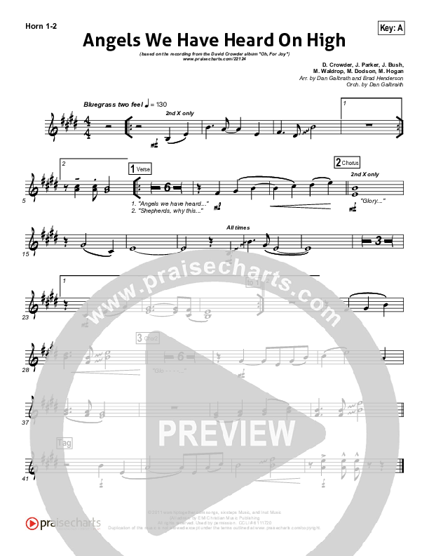 Angels We Have Heard On High Brass Pack (David Crowder)