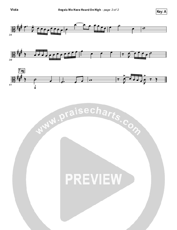 Angels We Have Heard On High Viola (David Crowder)