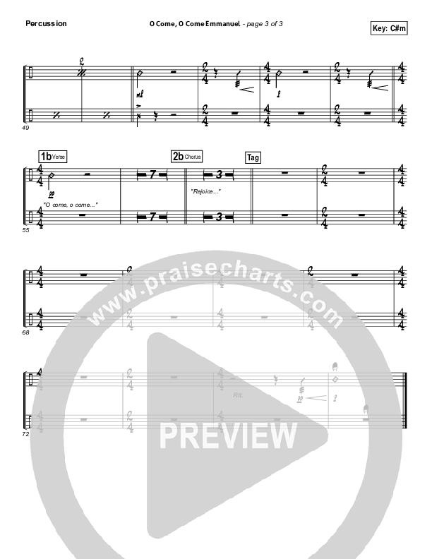 O Come O Come Emmanuel Percussion (David Crowder)