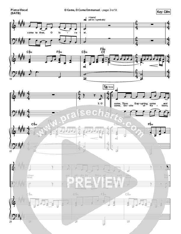 O Come O Come Emmanuel Piano/Vocal & Lead (David Crowder)