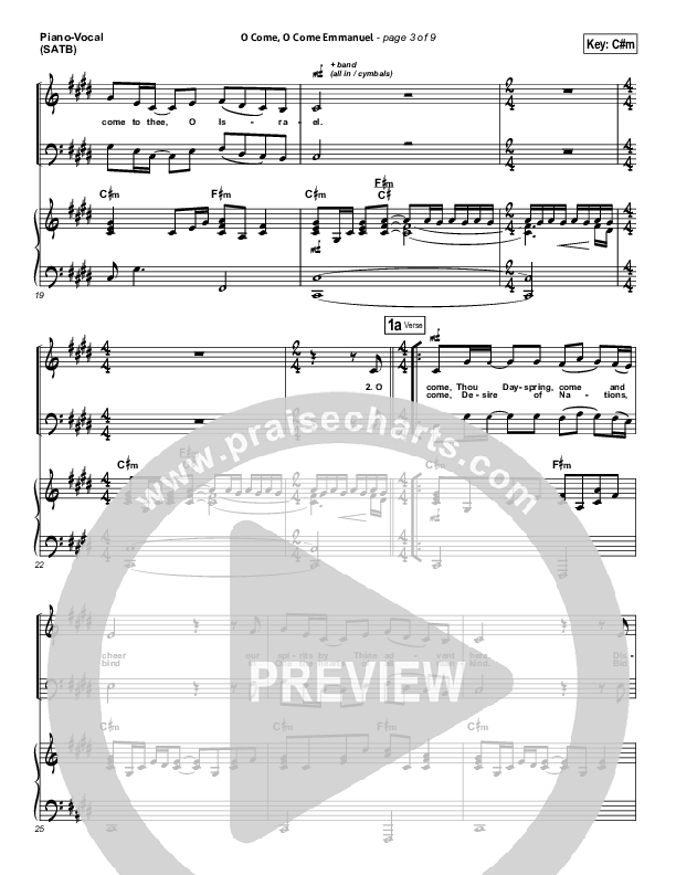 O Come O Come Emmanuel Piano/Vocal & Lead (David Crowder)