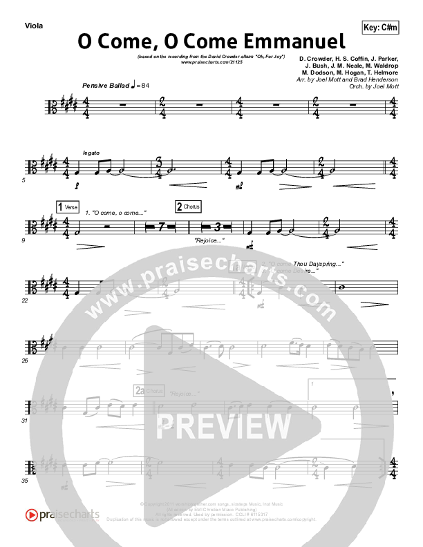 O Come O Come Emmanuel Viola (David Crowder)