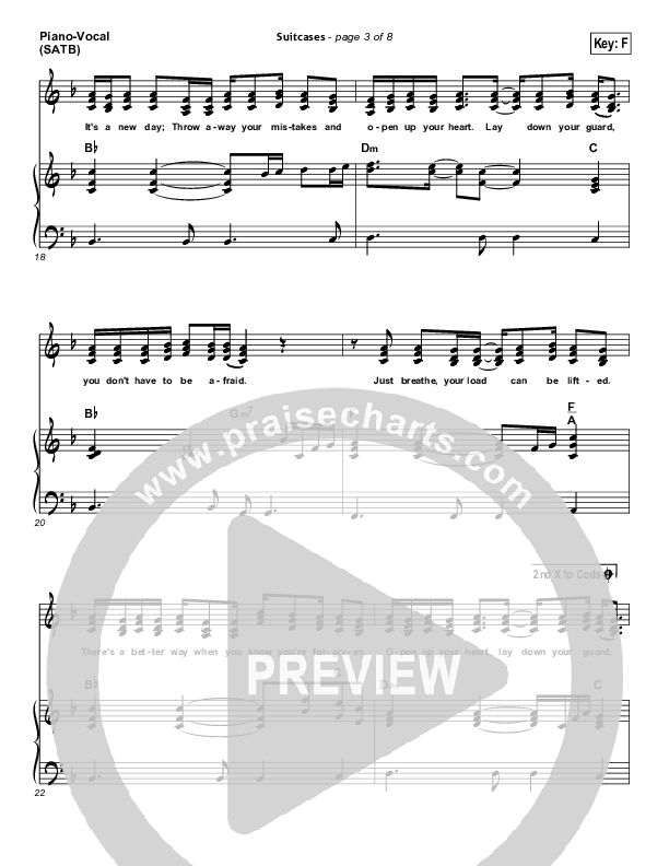 Suitcases Sheet Music PDF (Dara Maclean) PraiseCharts