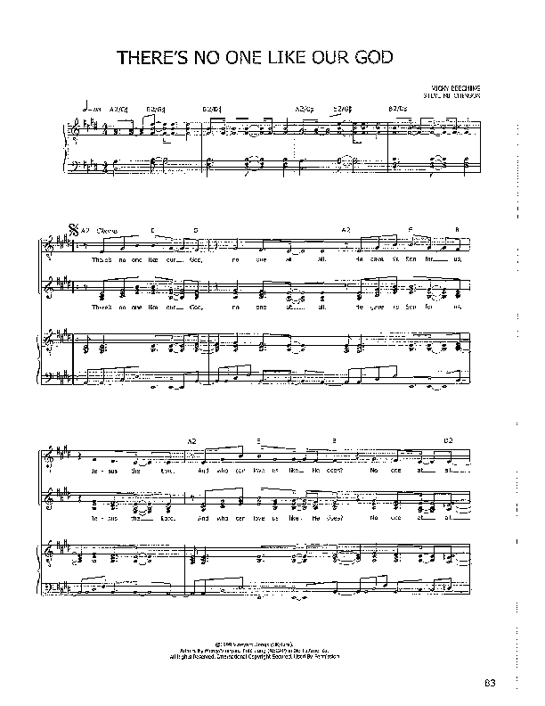 There's No One Like Our God Lead & Piano (Wendy O'Connell)