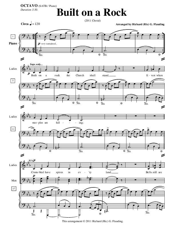 Built On A Rock Piano/Vocal (Ric Flauding)