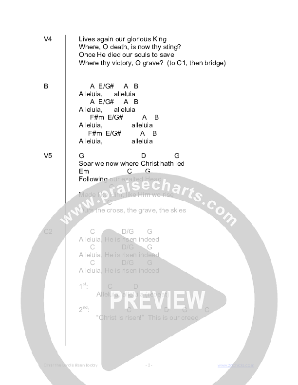 Christ The Lord Is Risen Today Chords & Lyrics (Zac Hicks / Cherry Creek Worship)