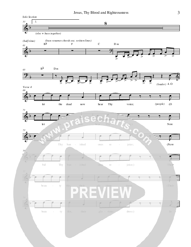 Jesus Thy Blood And Righteousness Lead Sheet (Zac Hicks / Cherry Creek Worship)