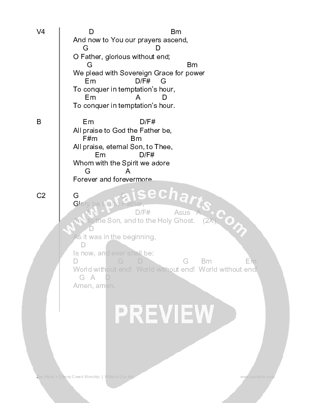 O Splendor Of God's Glory Bright Chord Chart (Zac Hicks / Cherry Creek Worship)