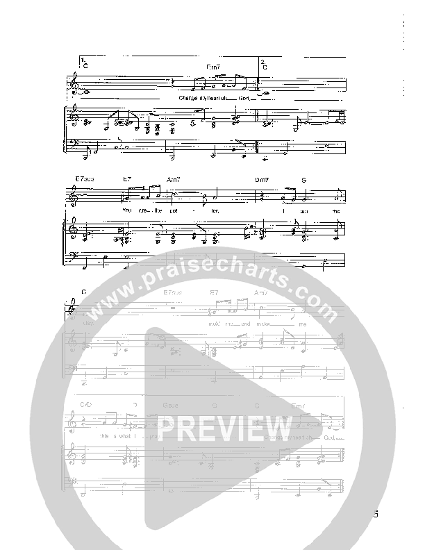 Change My Heart Oh God Piano/Vocal & Lead (Vineyard Worship)