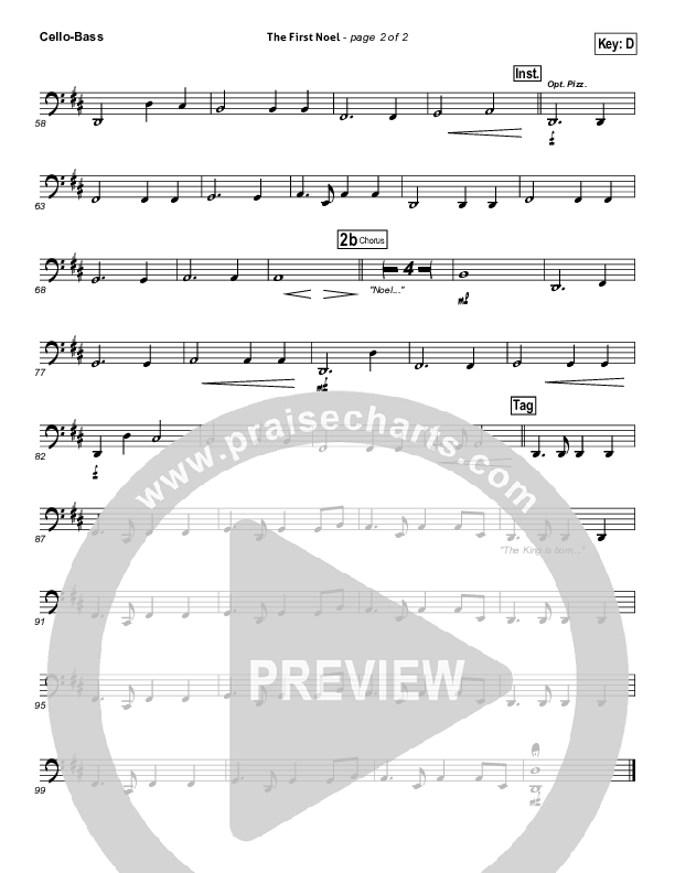 The First Noel Cello/Bass (Phil Wickham)