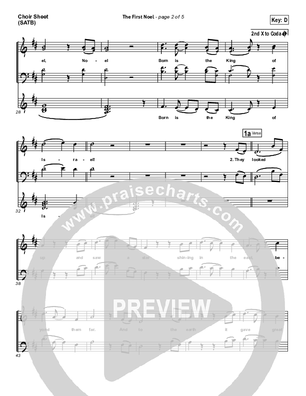 The First Noel Choir Vocals (SATB) (Phil Wickham)