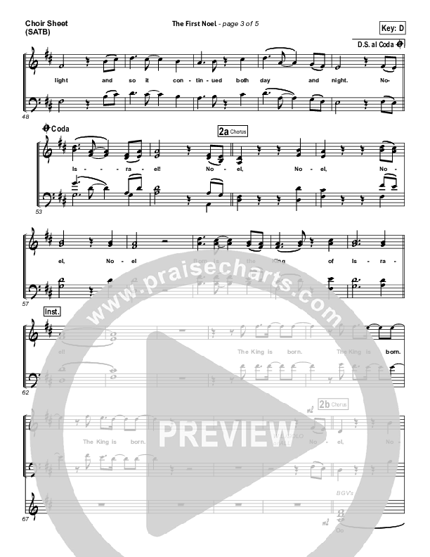 The First Noel Choir Sheet (SATB) (Phil Wickham)