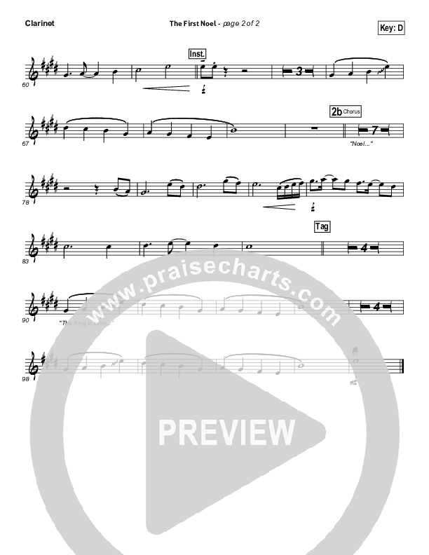 The First Noel Clarinet (Phil Wickham)