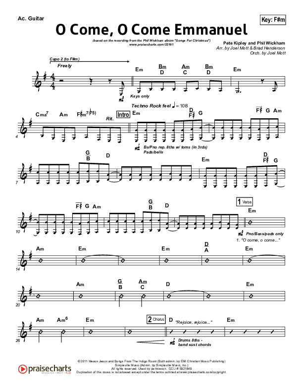 O Come O Come Emmanuel Acoustic Guitar (Phil Wickham)
