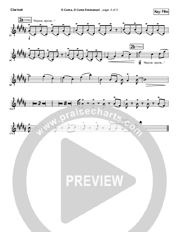 O Come O Come Emmanuel Clarinet (Phil Wickham)