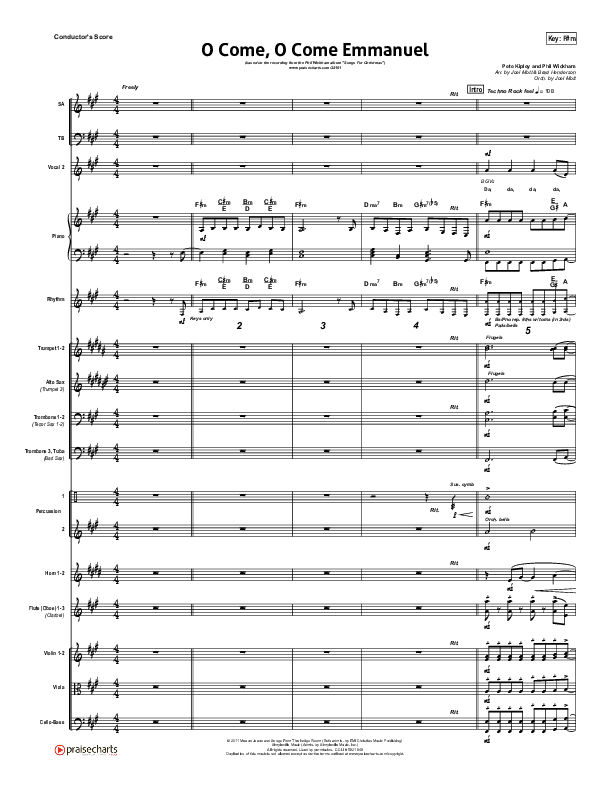 O Come O Come Emmanuel Conductor's Score (Phil Wickham)